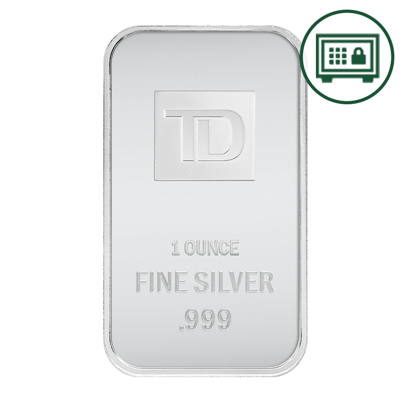 Image for 1 oz. TD Silver Bar - Secure Storage from TD Precious Metals